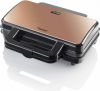 Bestron Sandwich maker XL 4 driehoek sandwich zwart/koper online kopen