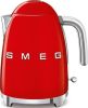 SMEG KLF03RDEU retro 50&apos, s style waterkoker, rood online kopen