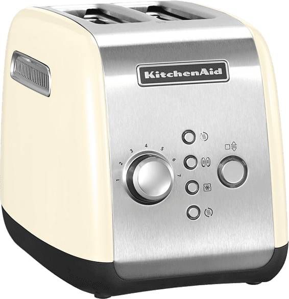 KitchenAid Toaster 5KMT221EAC ALMOND CREAM met opzethouder voor broodjes en sandwichtang online kopen