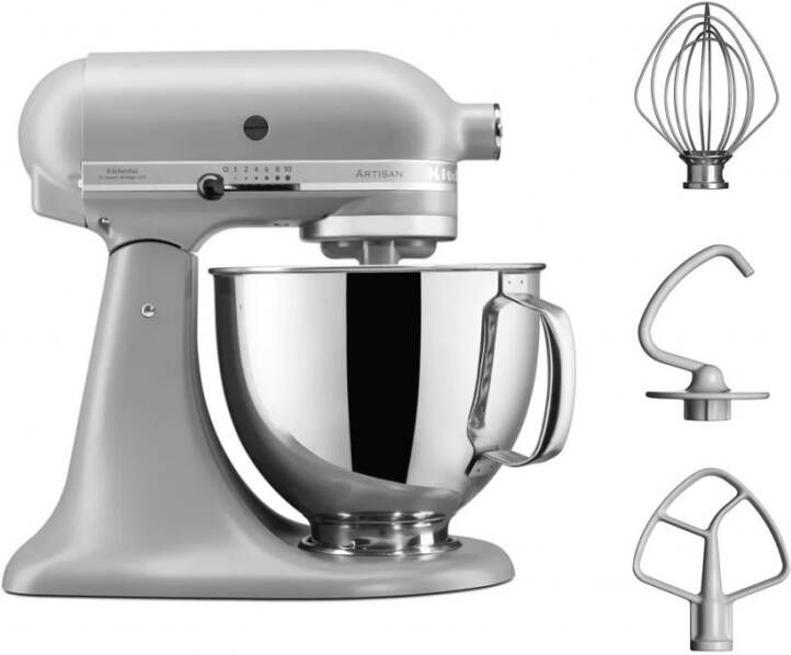 KitchenAid Artisan keukenrobot/mixer 4, 8 liter 5KSM125EFG Matgrijs online kopen