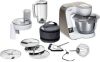 BOSCH Keukenmachine MUM5XW20 MUM5 geïntegreerde weegschaal, professionele patisserieset, continu rasp en snijapparaat, 3 raspschijven, mixer, wit/champagne online kopen