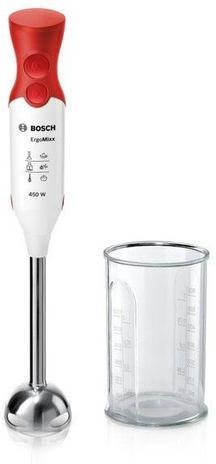 Bosch MSM64110 Rood/Wit Staafmixer Met Beker online kopen