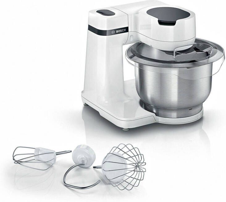 BOSCH Keukenmachine MUMS2EW00 MUM Serie 2 veelzijdig te gebruiken, patisserieset edelstaal, wit online kopen