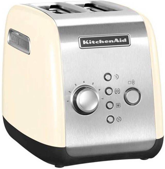 KitchenAid Toaster 5KMT221EAC ALMOND CREAM met opzethouder voor broodjes en sandwichtang online kopen